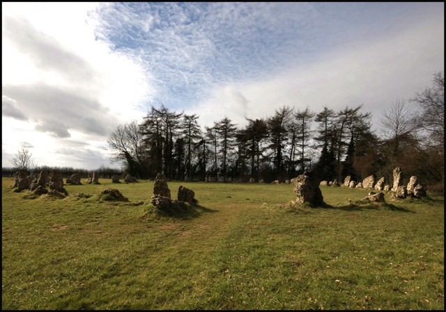 Complete interior view of the Rollright Stones circle